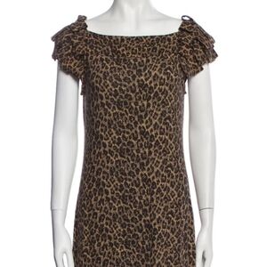 Cynthia Rowley NWT Animal Print soft swing dress, size Large, short sleeve